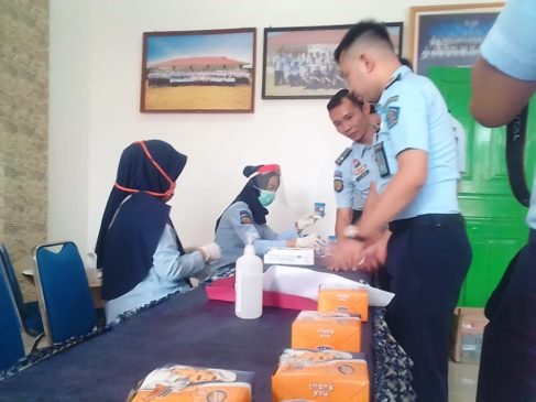 Tes Urine Dadakan Digelar di Lapas Kelas IIA Banyuasin