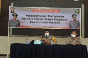 Polres Banyuasin Sosialisasikan Pencegahan dan Imunitas Personil