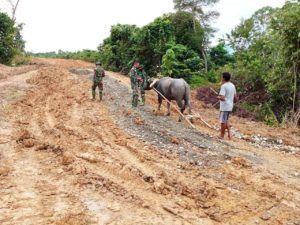 Bantuan TMMD Bangun Jalan Tembus di Aceh Barat