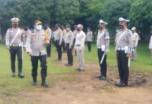 Polres Banyuasin Gelar Apel Patuh Musi 2020
