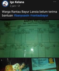 Akun Facebook Igo Kelana Tebar Berita Hoaks Nasib Warga Banyuasin