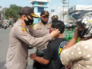 Sosialisasian 3M, Polres Lahat Komitmen Bantu Putus Mata Rantai Covid-19