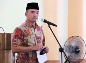 Wabup Beni Hernedi Sosialisasi Wajib Pake Masker ke Warga Muba