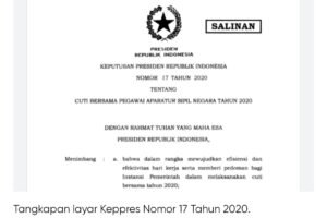 Presiden Jokowi Terbitkan Keppres tentang Cuti Bersama Pegawai Aparatur Sipil Negara Tahun 2020, Begini Isinya