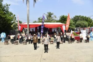 Korlantas Polri Berikan Baksos dan Rapid Test Gratis Untuk Opang di Cibinong