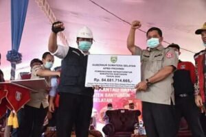 Mangkrak 15 Tahun, Pembangunan Jembatan Rantau Bayur Banyuasin Kembali Dilanjutkan