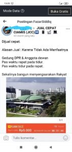 Warga Ciamis Heboh, Gedung DPR dan MPR Dijual di Akun Facebook