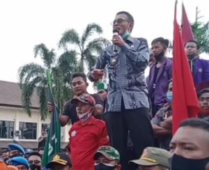 Berapi- Api, Orasi Bupati Ciamis Dukung Aksi Mahasiswa Tolak Omnibus Law
