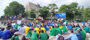 Ratusan Mahasiswa Kembali Gelar Aksi Lanjutan Tolak Omnibus Law