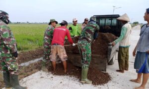 Anggota Satgas dan Warga Semakin Kompak Jelang Penutupan TMMD