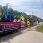 Gerakan Mahasiswa Pemuda dan Rakyat (Gempar) menggelar aksi dukungan terhadap keputusan KPUD-Bawaslu Ogan Ilir yang mendiskualifikasi paslon petahana Ilyas-Endang (Salifuddin / Mattanews.co)