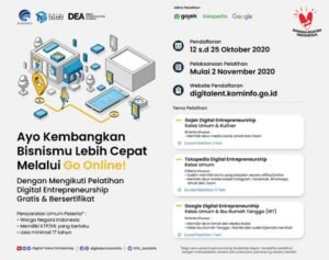 Dukung GBBI, Kominfo Buka Pelatihan Digital Entrepreneurship Academy