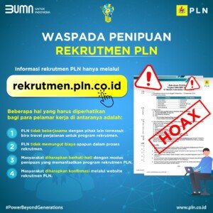 Beredar Situs Lowongan Kerja Palsu, PLN Himbau Masyarakat Waspada
