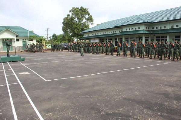 Sebulan Satgaster di Papua, Kodim 0430 / Banyuasin Sambut Kepulangan Anggota