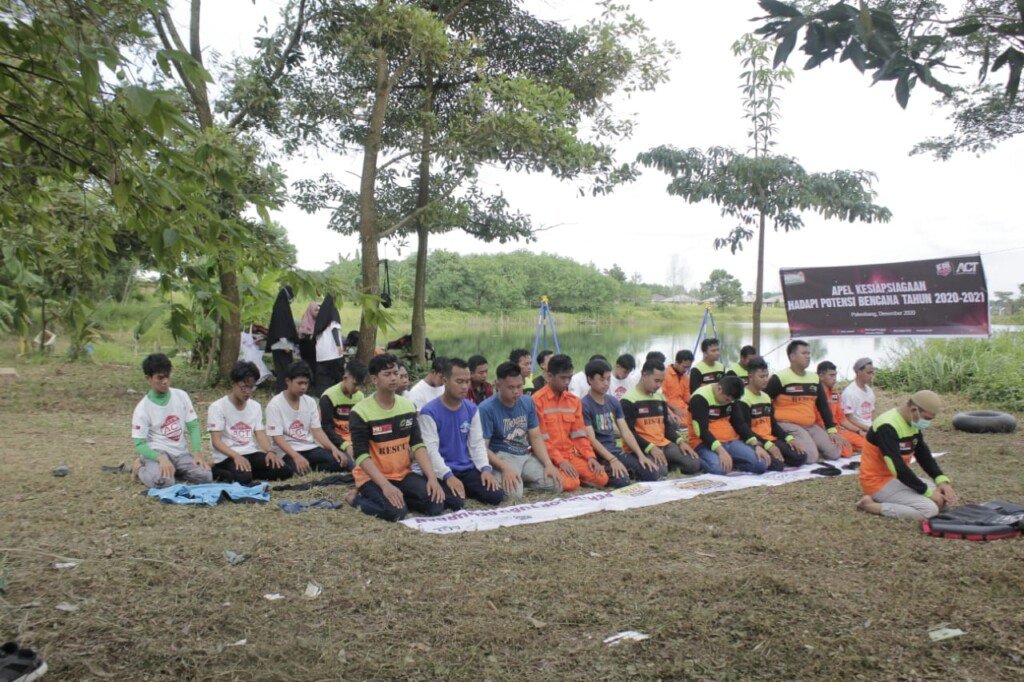 Hadapi Potensi Bencana Awal Tahun, ACT MRI Sumsel Gelar Apel Siaga