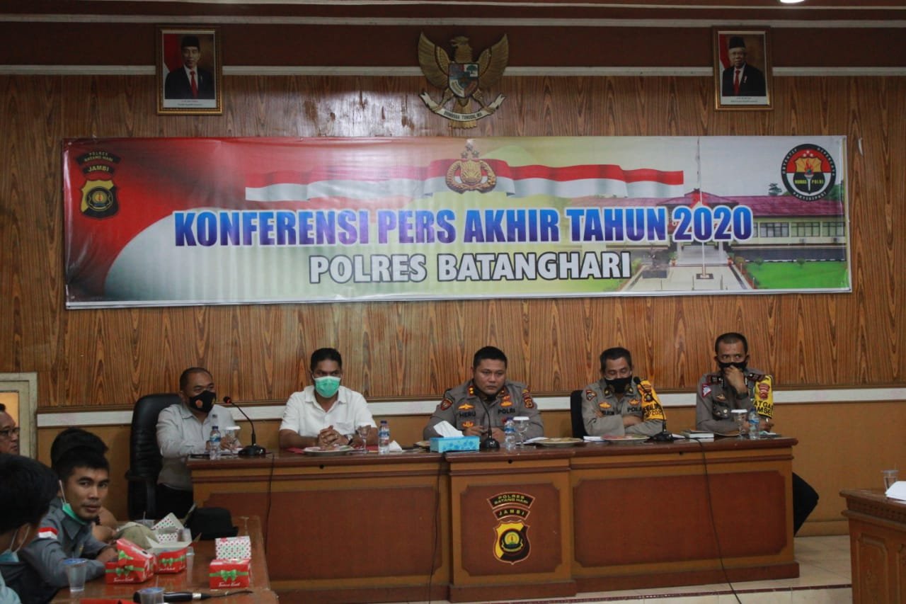 Kepolisian Resor Tulungagung mengelar konferensi pers akhir tahun 2020.