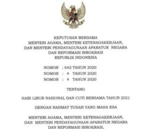 Pemerintah Keluarkan SKB 3 Menteri, Hapus Tiga Hari Cuti Bersama 2020