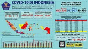 Update 14 Desember 2020 Korban Covid-19 di Indonesia: 623.309 Positif, 510.957 Sembuh, 18.956 Meninggal