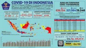 Update 16 Desember 2020 Korban Covid-19 di Indonesia: 636.154 Positif, 521.984 Sembuh, 19.248 Meninggal
