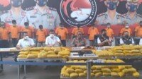 Ini Wajah 10 Tersangka Pemilik 202 Kg Sabu Jaringan Timur Tengah