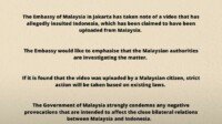 Viral Parodi Lagu Indonesia Raya, Kedubes Malaysia: Pelaku Akan Ditindak Tegas
