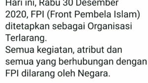 Dibubarkan, Tagar #FPI_PejuangIslam Menggema di Twitter