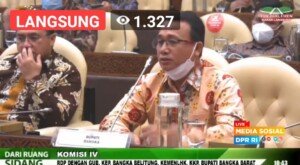 RDP dengan Komisi IV DPR RI, Erzaldi Singgung Tragedi Sijuk