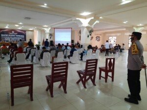 Rekap Final Pilkada di Tingkat KPUD, Polres Majene Perketat Prokes 3M