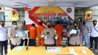 Satreskrim Polres Ciamis Bekuk Lima Tersangka Pelaku Pencurian Motor