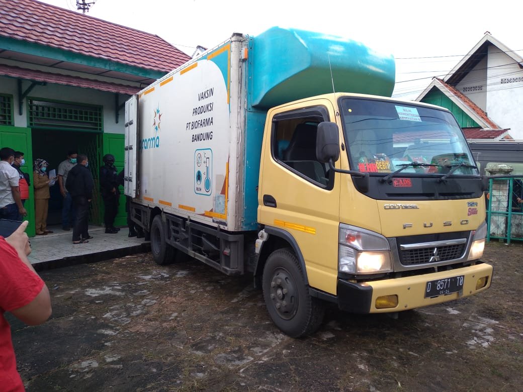 Mobil box yang mendistribusikan Vaksin Sinovac ke Sumsel (Dok. Humas Polda Sumsel / Mattanews.co)