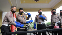 Jawab Keluhan Masyarakat, Satlantas Polrestabes Palembang Musnahkan Ratusan Knalpot Racing