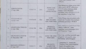 BKD Deiyai Umumkan 8 CPNS Belum Lengkapi Berkas Pengusulan Penetapan NIP