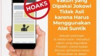 Hoax !! Vaksin yang Dipakai Jokowi Tidak Asli karena Harus Menggunakan Alat Suntik