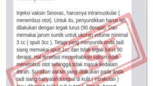 Hoax !! Vaksinasi Presiden Jokowi Gagal dan Harus Diulang