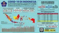 Update 29 Januari 2021 Korban Covid-19 di Indonesia: 1.051.795 Positif, 852.260 Sembuh, 29.518 Meninggal