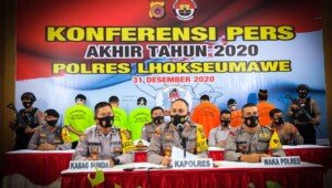 Sepanjang 2020, Polres Lhokseumawe Pecat Lima Personil Terkait Narkoba