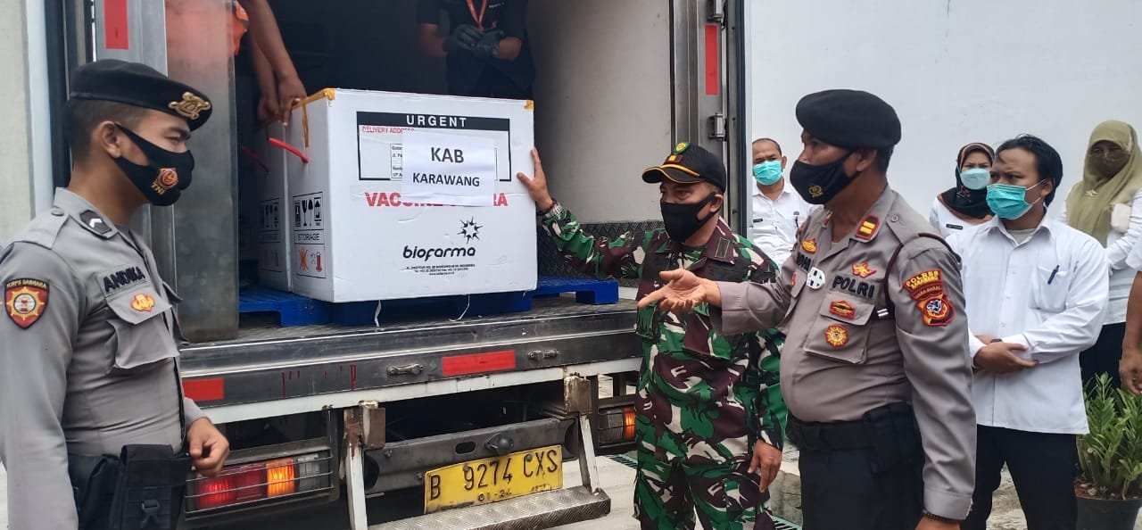 Vaksin Sinovac sudah tiba di Kabupaten Karawang Jabar (Aep / Mattanews.co)
