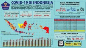 Update 4 Februari 2021 Korban Covid-19 di Indonesia: 1.123.105 Positif, 917.306 Sembuh, 31.001 Meninggal