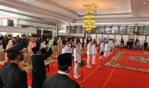 DPRD Ogan Ilir, Ikuti Pelantikan Bupati dan Wakil Bupati Secara Virtual di Ruang Paripurna DPRD Ogan Ilir