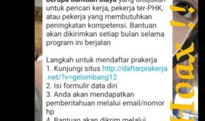 Hoax !! Pendaftaran Kartu Prakerja Gelombang 12 Lewat Situs prakerja12.com dan daftarprakerja.net