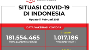 Update Data Vaksinasi Covid-19 Per 11 Februari 2021