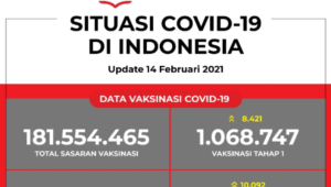 Update Data Vaksinasi Covid-19 Per 14 Februari 2021