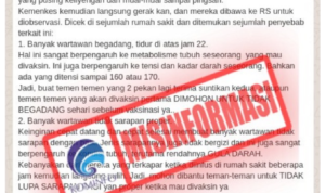Hoax !! Setelah Vaksinasi Covid-19, Puluhan Wartawan Terkapar