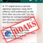 Hoax !! Jika Cacat atau Meninggal Usai Divaksin Tidak Ada Kompensasi