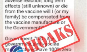 Hoax !! Jika Cacat atau Meninggal Usai Divaksin Tidak Ada Kompensasi