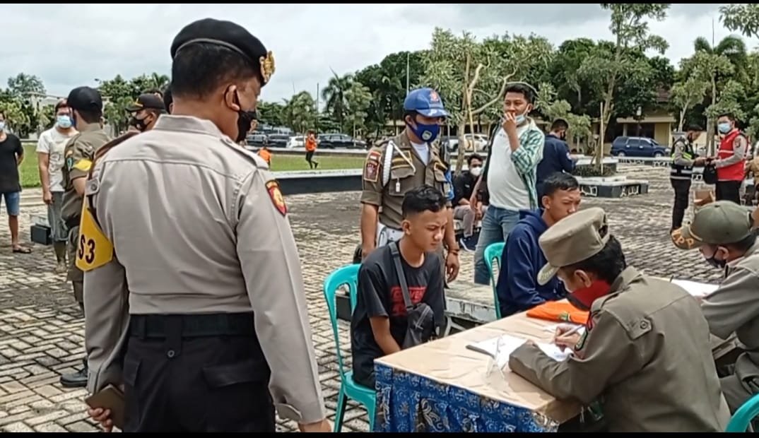 Operasi yustisi di Prabumulih.