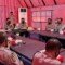 Kapolresta mamuju Kombes Pol Iskandar dalam rapat kesiapan pengamanan pelantikan Bupati Dan Wakil Bupati Kabupaten mamuju terpilih pada pilkada Tahun 2020 saat membuka rapat di tenda darurat lapangan apel polresta mamuju, Rabu.(24/02/2021)