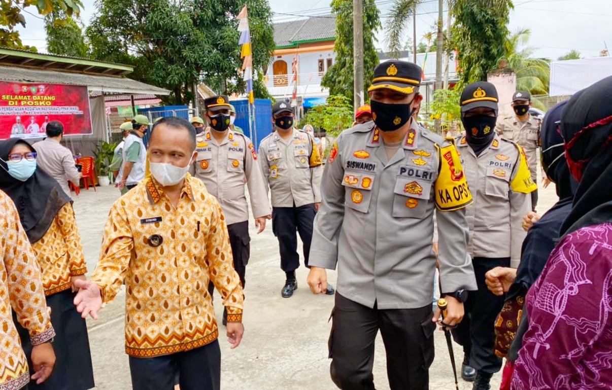Polisi Resort (Polres) Kota Prabumulih melaksanakan kunjungan ke PPKM yang berada dikawasan Kantor Lurah Gunung Ibul Kecamatan Prabumulih Timur, Kamis (25/2/2021) pagi.