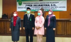 Kepala Pengadilan Negeri Kelas II Prabumulih Lantik Piter Sebagai Kasubag