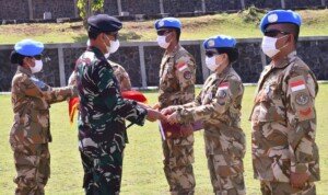 146 Prajurit TNI Satgas MONUSCO Dianugerahi Penghargaan Satya Lencana Canti Darma dan Veteran